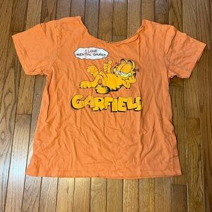 Off the shoulder Garfield shirt